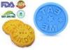 Emboss and Deboss logo Silicone kitchen tools blue stamp for cookies
