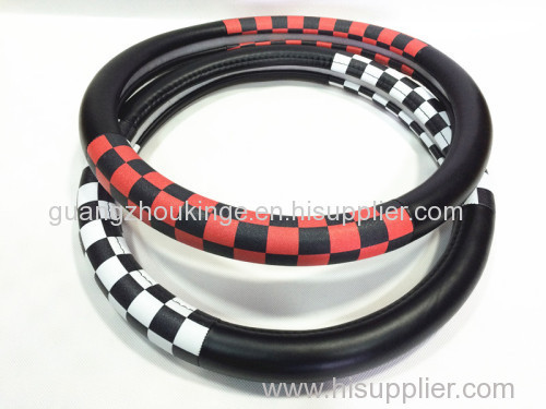 new design grid rubber molded car steering wheel cover