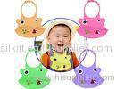 Cartoon Printing Colorful silicone bibs with crumb catcher Waterproof Soft