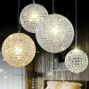 The iron ball crystal hanging lamp LED crystal lamp Led Art Chandelier pendant lamp