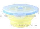 Eco - friendly Durable Portable Folding silicone baking bowl With Plastic Lock Lid