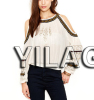 2015 dress factory recomend autumn women clothing solid hols chiffon blouse
