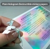 Custom Minrui Plain Hologram Destructible Vinyl Eggshell Seal Sticker Self Adhesive Label Papers In Sheets