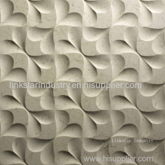 Natural marble 3d decorative wall paneling