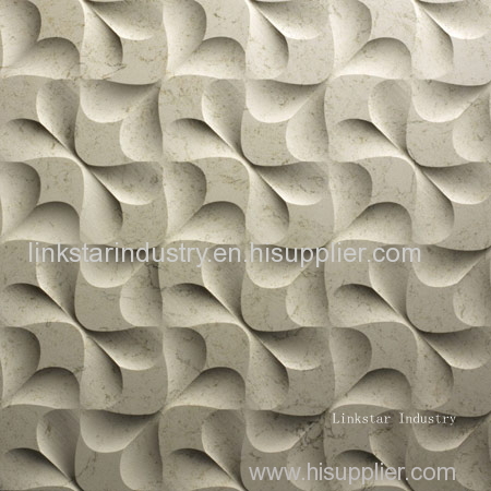 Natural marble 3d decorative wall paneling