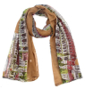 fashiom Church Building print 100% polyester scarf