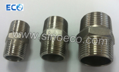 Hex Nipple, BSPT, NPT, Stainless Steel Hexagon Nipples, Thread Fittings, Accessorties