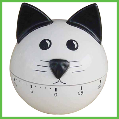 60 minutes Plastic Cartoon Cat Kitchen Timer