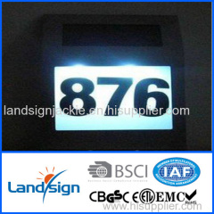 Cixi landsign solar led house number light