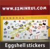 Custom printed destructible breakable vinyl eggshell graffiti stickers