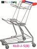 Two - Layer Zinc Plating Supermarket Shopping Basket Trolley For Grocery Store