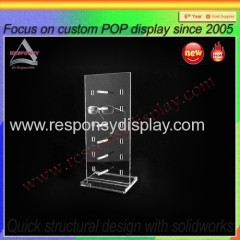 Counter acrylic sunglasses display rack with hooks