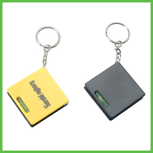 Square Plastic Measuring Tape Keychain