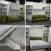 Home Use Space Saving Wall Bed With Sofa And Bookshelf White Color