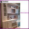 Ivory Wooden House Furniture Wine Cabinet with Aluminium Frame