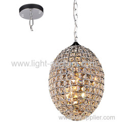 Egg shaped crystal ball Iron Chandelier modern minimalist restaurant decoration lighting semi flush ceiling lights