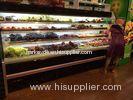 open showcase cooler for fruits black color 3meter low height self-contained cooling