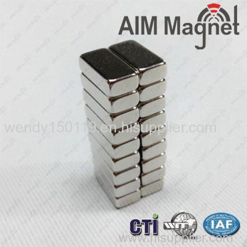 N40 high performance Zinc coating 15x5x2mm rare earth neodymium magnet