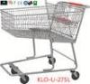 275L American Grocery Store Shopping Trolley With Base Grid / Metal Supermarket Carts