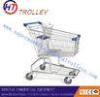 Galvanized Coated Unfolded Grocery Store Shopping Carts Steel Mesh