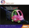 Supermarket Four Wheel Plastic Children Shopping Carts with Baby Seat