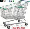 Unfolding Steel Chrome Supermarket Shopping Trolley With Escalator Wheel
