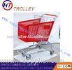 Plastic Grocery Store Shopping Carts Trolleys With Kids Seat Plate