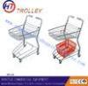 Japanese Steel Wire Customized Grocery Store Shopping Carts Two Basket Trolley