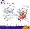 Japanese Steel Wire Customized Grocery Store Shopping Carts Two Basket Trolley