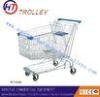 Steel Material Grocery Store Shopping Carts , Supermarket Shopping Trolleys