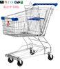 Food Environmental Stainless Steel Metal Wire Shopping Trolley Carts 100L