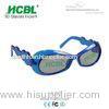 Cute Deep Blue Frame Kid 3D Glasses / Eyeglasses For Passive 3D TVs
