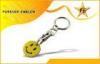 Smile Face Coin Or Customized Logo Supermarket Trolley Coin With Key Holder