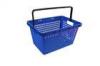 28L Blue PP Plastic Shopping Baskets With Handles For Supermarkets / Stores