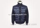 Woven and knitted patchwork Mens Padded Jacket with fashion style