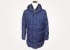 Warm Mens Padded Winter Jackets , Double Zipper Long Wind Coat