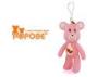 Wedding Gifts 5 Inch Plastic POPOBE Pink Bear / Promotional Key Chain