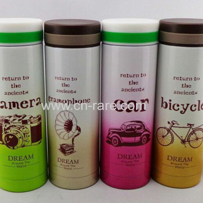 Gradient small straight cups, stainless steel vacuum thermos cup cup creative custom