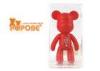 Unique Red Strength Character POPOBE Cute Bear Toys Room Decoration