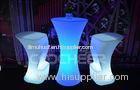 DMX Control Led Bar Furniture / Luminous High Patio Bar Table And Stools