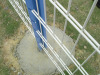 Powder coated welded double wire fence