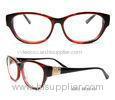 Optical Eyeglass Frames For Ladies , Big Shape Fashion Acetate Optical Frames Demo Lens