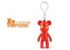 Plastic Personalized Articulated Red POPOBE Bear Key Chain China Flag