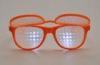 Orange Frame Plastic Diffraction Glasses With 0.65mm Thickness Lens