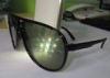 Black Plastic Diffraction Glasses , 13500 Lines Emerald Firework Glasses