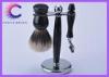 Black acrylic handle mach3 shaving set , razor and brush set with custom logo