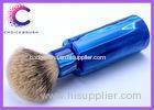 Men's shaving kit blue color handle travel shaving brushes with stand
