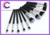 Soft hair 10 piece makeup brush sets synthetic essential kit with Personalized custom logo