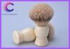 Silvertip Badger Shaving Brush by Slate Shave 20mm Wide Knot white Handle and silvertip badger hair