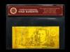 Custom AUD USD EURO Pounds Plated 24K Gold Banknote ,Gold Paper Money